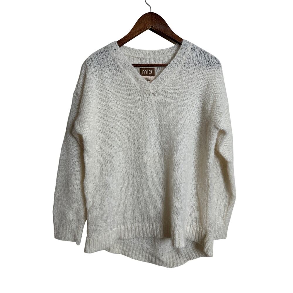 Mia Peru Paulina Alpaca Sweater Handmade in Cream Womans Medium